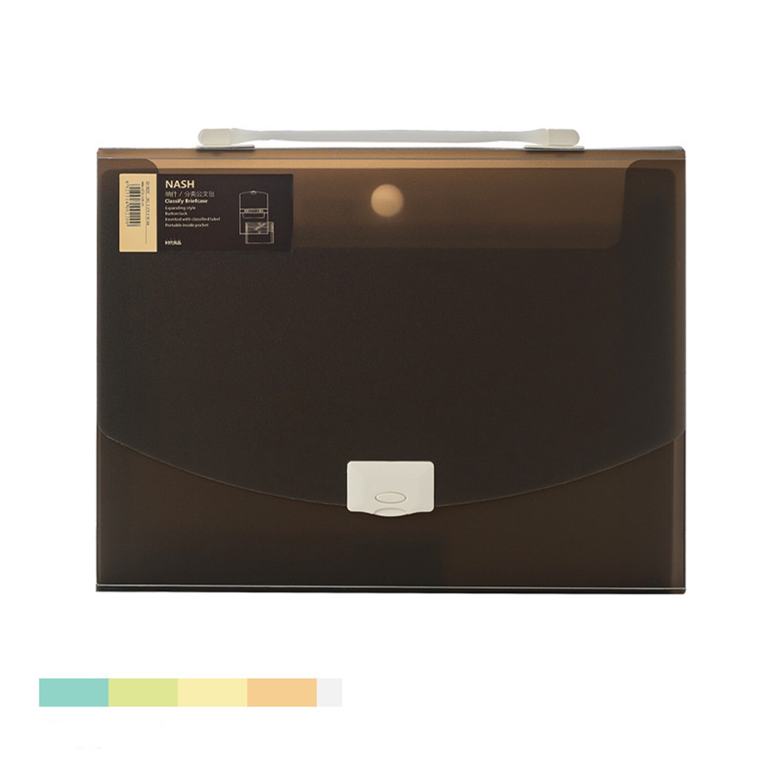 Portable Classification File Organ Bag 6 Compartment Waterproof Document Storage Briefcase Office Desktop Storage Supplies: A1  Coffee 