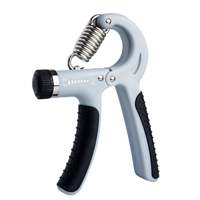 Einstellbares Hand-/Handgelenk-Trainingsgerät, Unterarm-Trainingsgerät, 10–60 kg, Handgriff-Trainer, kleiner Fingertrainer, Fingerstärke-Verstärker: Grau