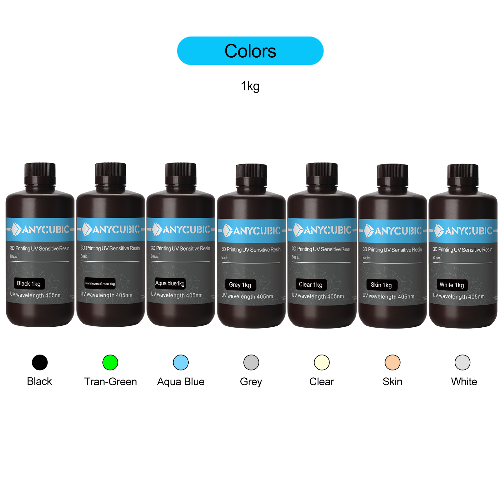 ANYCUBIC Photon 405nm UV Resin 500G/1L for Photon 3D Printer LCD UV Sensitive Liquid Printing Material Photosensitive Uv Resin