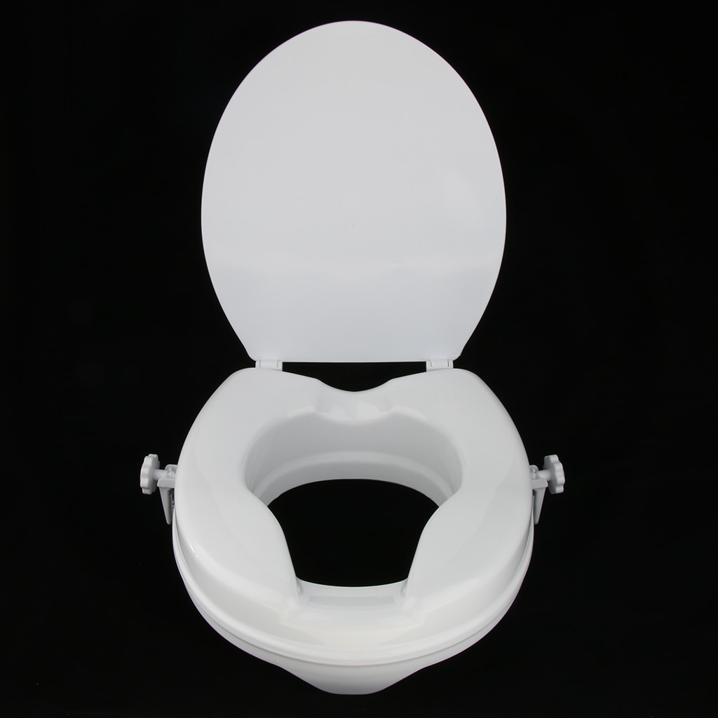 Bathroom Senior Adults Pregnant Women Toilet Seat Riser Raised Safety Chair Lifter Extender Elevated Seat, 2 inch