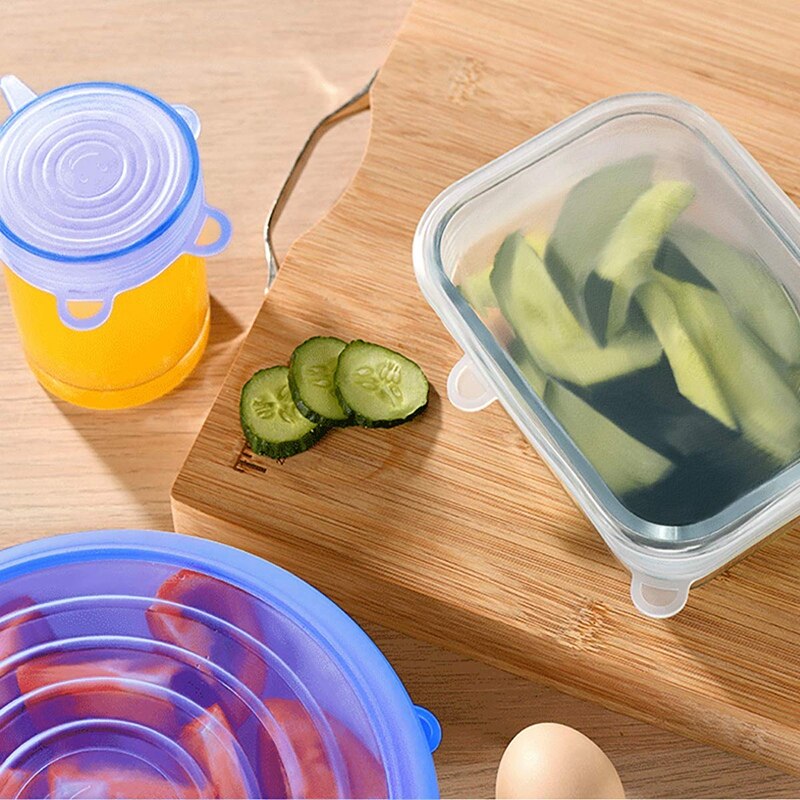 12 PCS Round and Square Sizes Silicone Lids Covers Stretch Silicone Lids Covers Silicone Lids Food Bowl Covers, Reusable Food Sa