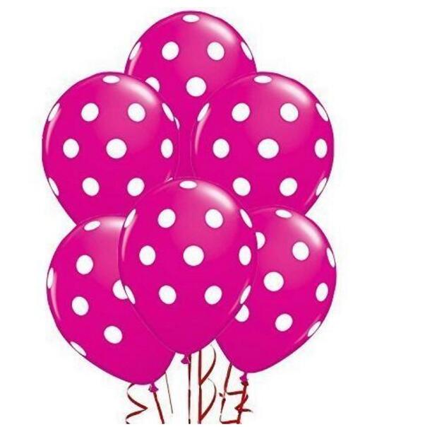 Ballons gonflables en Latex 24 pièces, 12 pouces, à pois, rouge et noir, ballon à Air pour fête pour enfants, pour cérémonie, pour anniversaire, pour bébés: rose red