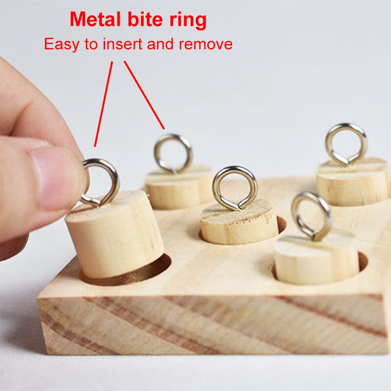 Drewniane zabawki dla ptaków zabawki dla papug zwierzęta edukacyjne zabawki dla papug interaktywne szkolenia zabawki z klocków platforma plastikowy pierścień artykuły dla ptaków