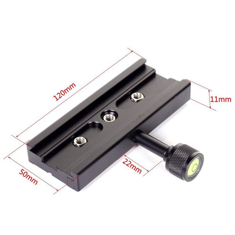 QR-120 Clamp Adapter For Quick Release Plate 1/4in 3/8in Arca SWISS PU-50/PU-60/PU-100/PU-120/PU-150/PU-200 Benro Sunwayfoto Tri