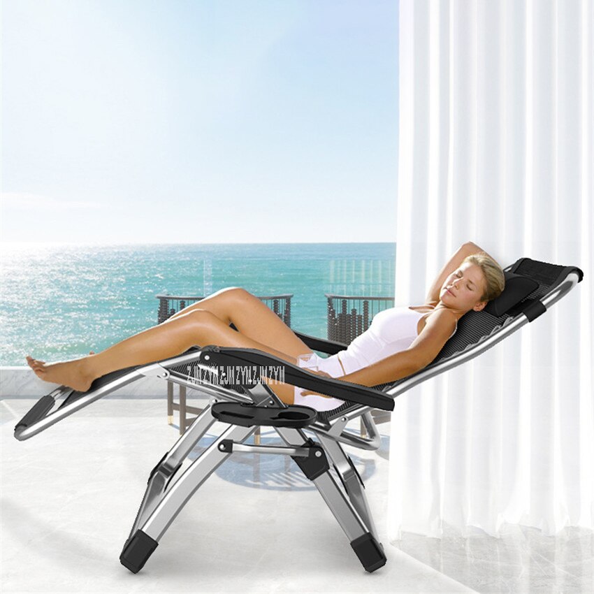 AS-01 Foldable Leisure Chair Afternoon Nap Beach Easy Chair Office Casual Chair Arm-Chair Chaise Lounge Outdoor Swivel Chair