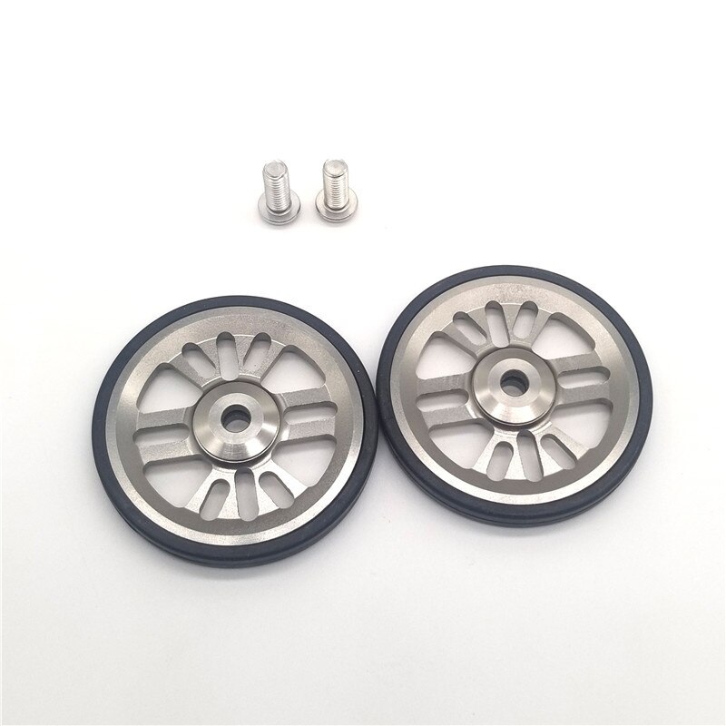 easywheel for Brompton bike folding bicycle easy wheel aluminum CNC processing ultralight: gray