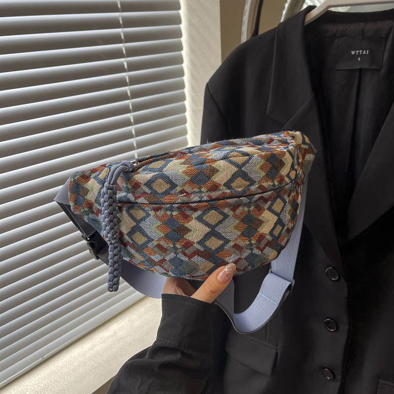 Bohemen Corduroy Riemtassen voor Dames Mode Heuptasje Vrouwelijke Banaan Heuptas Hippe Portemonnee Schouder Crossbody Borsttas Zak