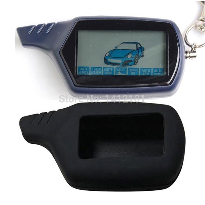 Twage B6 LCD Control remoto clave + funda de silicona cubierta del Cuerpo Ruso llavero dos forma de sistema de alarma para coche Starline Twage B6