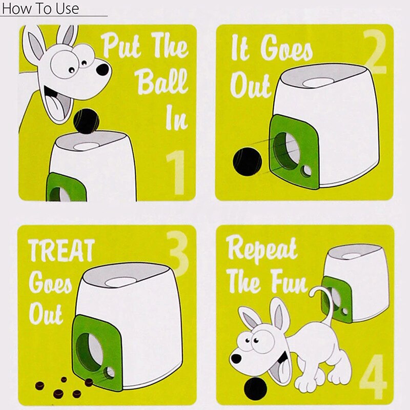 Automatic Pet Feeder Interactive Fetch Tennis Ball Launcher Dog Training Toys Throwing Ball Machine Pet Food Emission Device