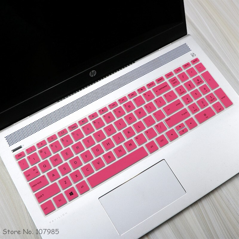 15 15.6 inch Notebook Laptop Keyboard Cover Protector Skin For HP ENVY X360 15-bd001TX PAVILION 15-CB073TX 15-CB075TX 15-BR001TX: Pink