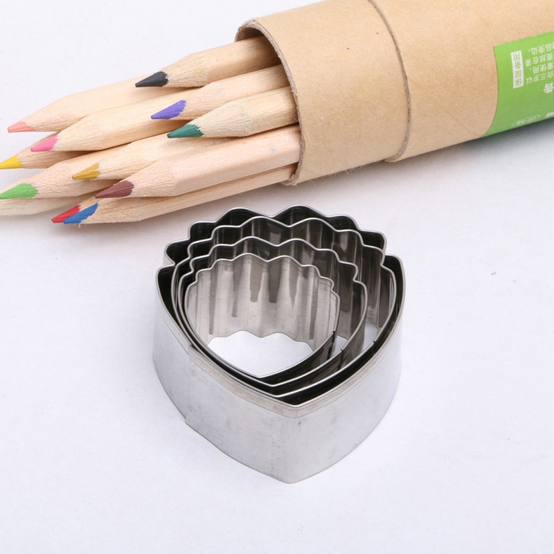 Stainless Steel Peony Flower Petal Cake Cutter Slicer Set DIY Fondant Cake Decarating Tools Kitchen Accessories 4pcs/set A327