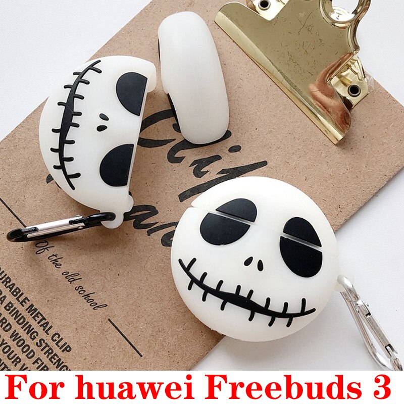 For huawei Freebuds 3 funny cartoon Luminous Earphone Cover Headphone case for huawei Freebuds3 Case Silicone Protect Case coque