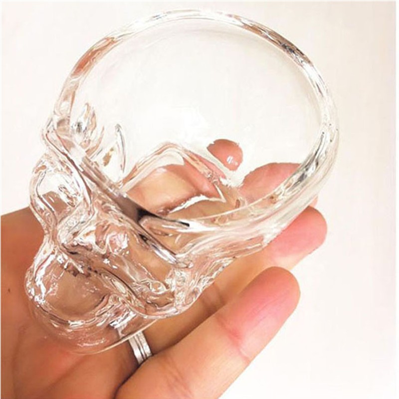 4/2/1Pcs Crystal Skull Head Vodka Whiskey Shot Glass Cup Transparent Drinkware Whiskey Home Bar Beer Cup