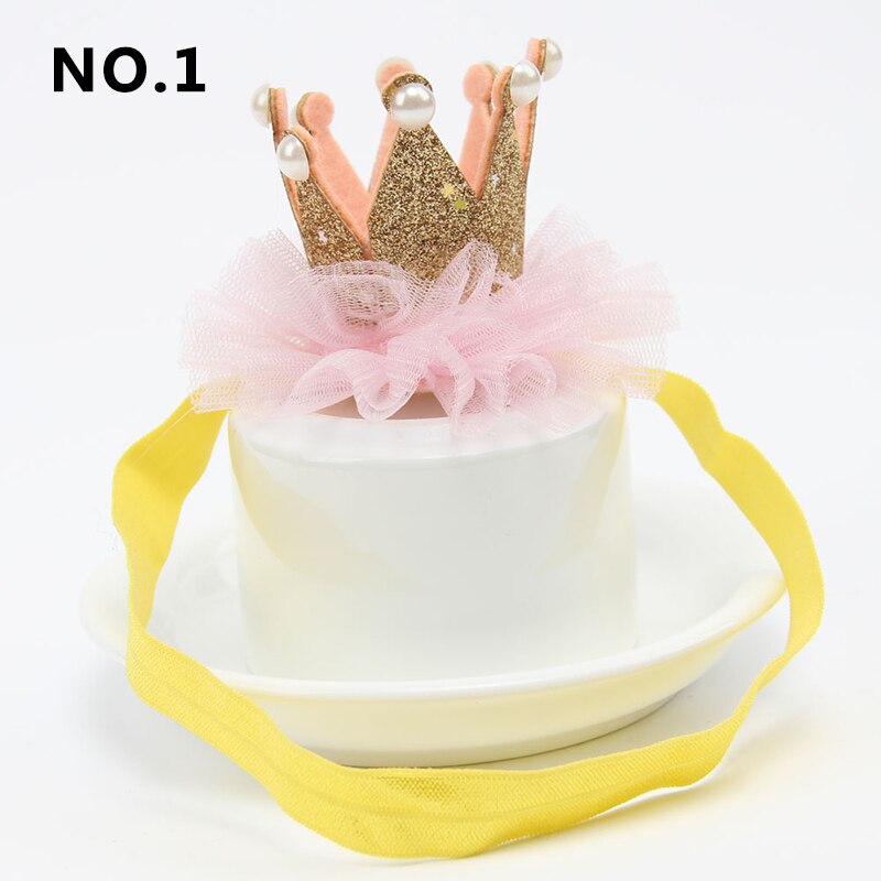 Newborn Head Gold Princess Crown For Little Girls Cute Hair Band Infant Children Hair Accessories Children Birthday Props: 01