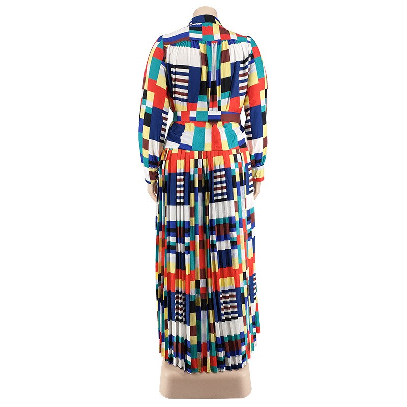 Jurken Voor Vrouwen Vallen Kleren Lange Mouw Maxi Jurk Met Riem Dames Elegantie Plus Size Shirt Jurk