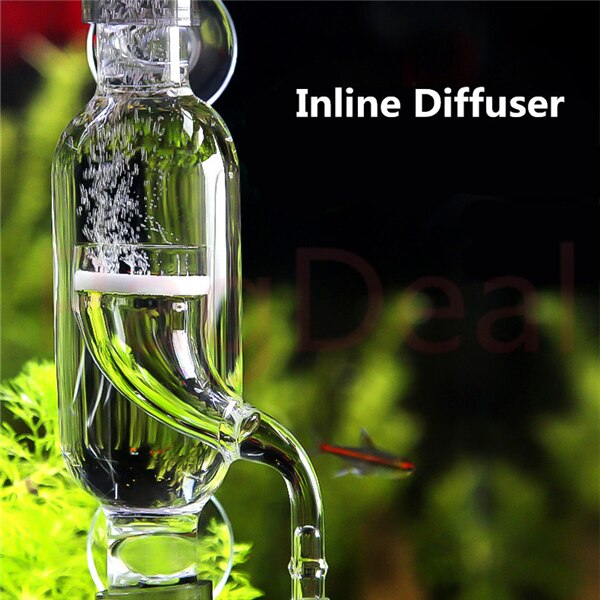 Glas Inline CO2 Verstuiver Diffuser Systeem 12/16 16/22 Aquatics Water Geplant Aquaria Fish Tanks CO2 Diffuser Reactor Injector