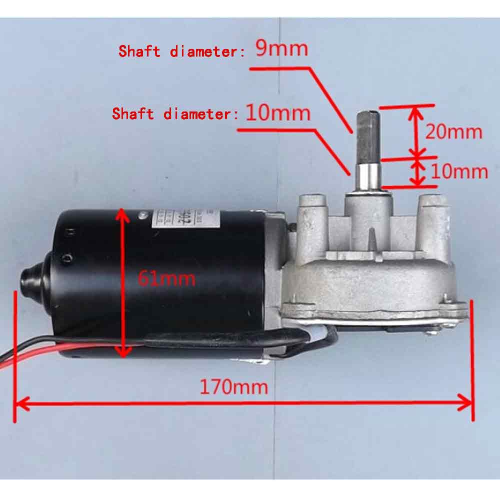 Worm gear worm DC reducer motor 24V high power high speed motor self locking metal gear can be positive and negative.