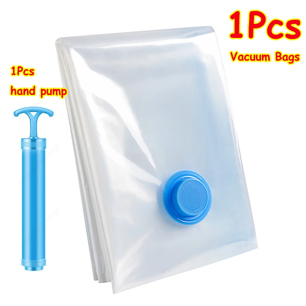 1-24Pcs Vacuum Storage Bags Vacuum Seal Bag Reusable Space Saving Bags Folding Compressed Organizer Bag For Clothes Bedding: L / Pink