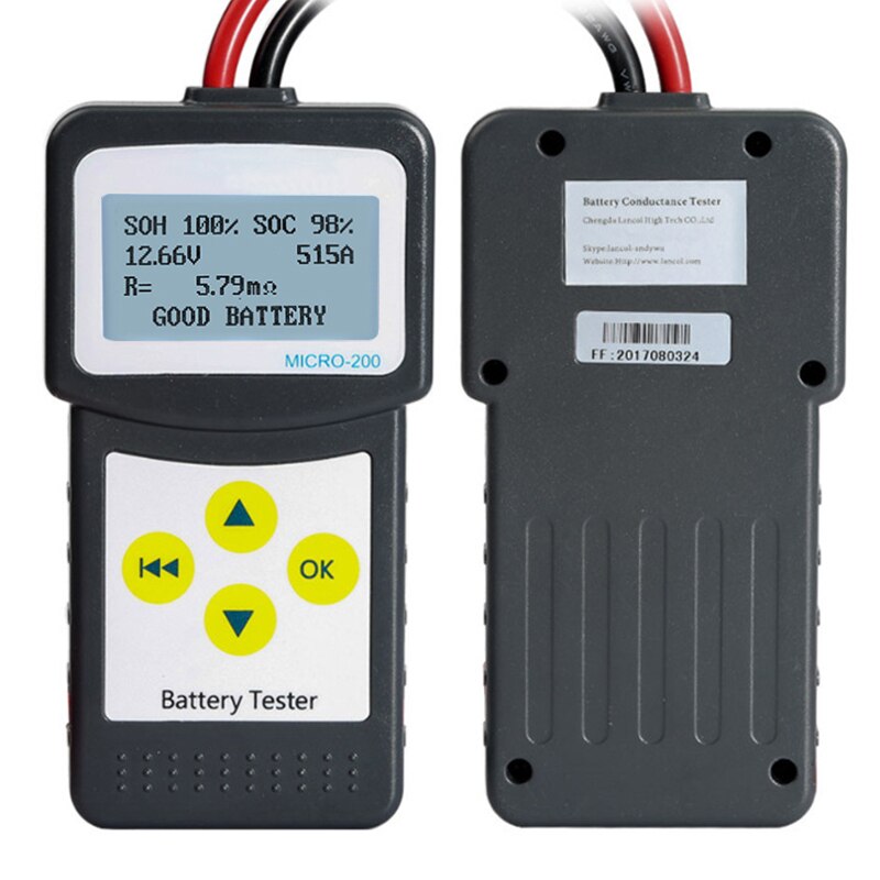 Version MICRO-200 Automotivo batterie numérique CCA analyseur de batterie véhicule voiture testeur de batterie 12V outil de Diagnostic multilingue