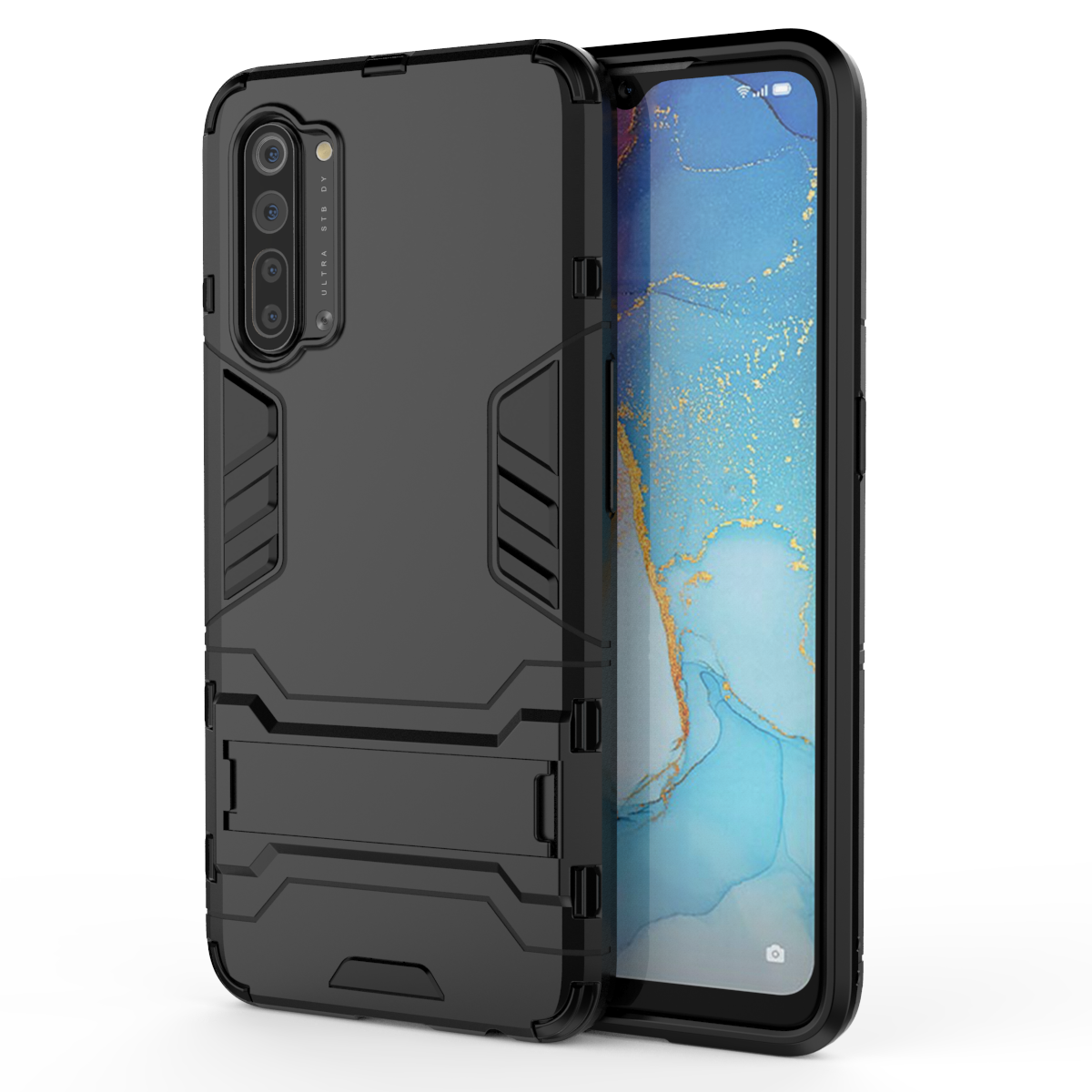 Funda de armadura híbrida para OPPO Reno 5Z 5g 5 Pro Plus 4 SE 4 Pro 4g 3 Pro 2 Z con soporte, funda de teléfono protectora para Reno A Z