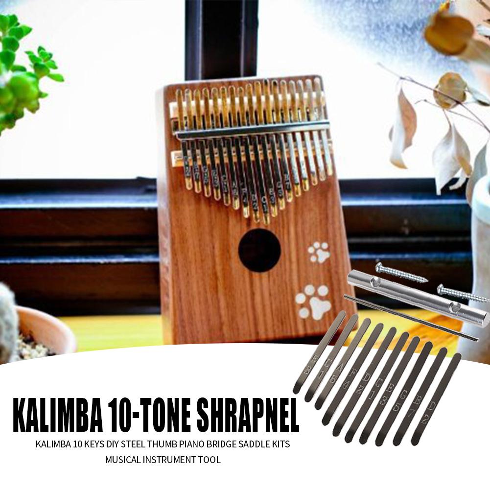 Kalimba 10 Keys DIY Steel Thumb Piano Bridge Saddle Kits Musical