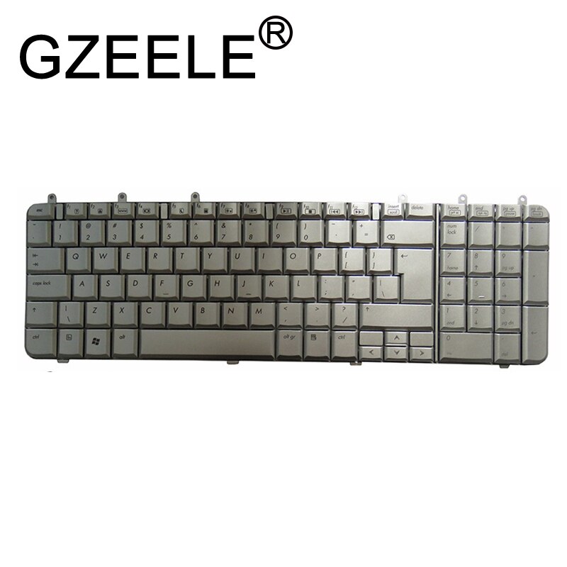 GZEELE English UI keyboard for HP DV7-1000 DV7-1100 DV7-1200 DV7-1300 DV7-1500 DV7T DV7Z silver keyboard