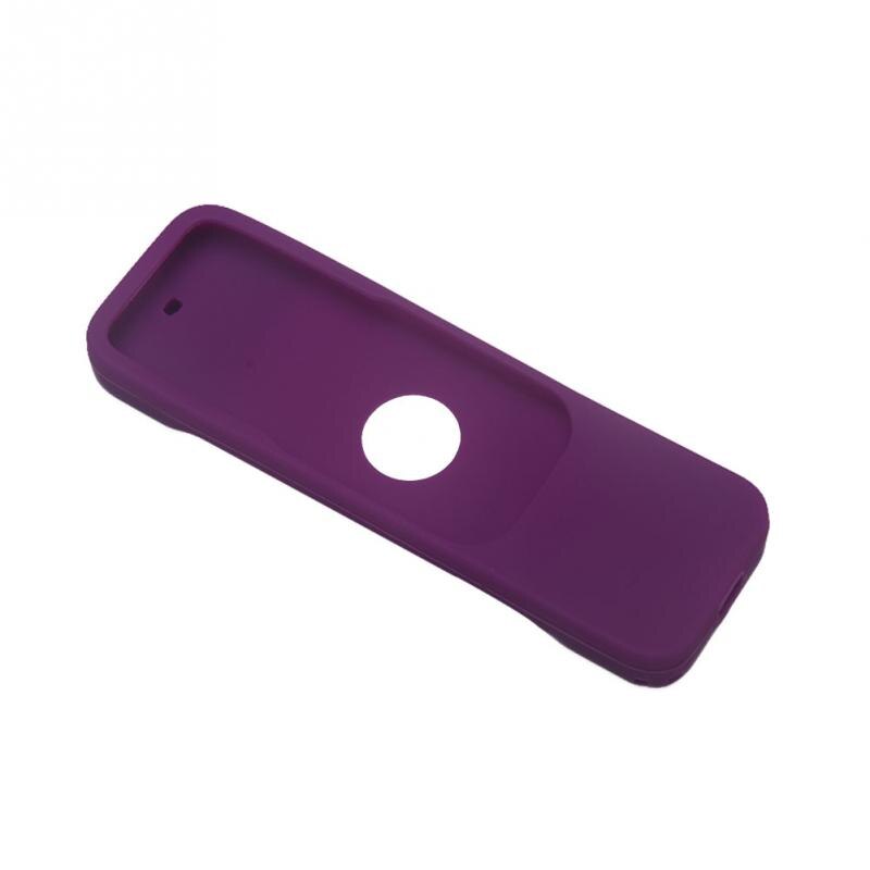 Kleurrijke Siliconen Beschermhoes Cover Skin Voor Apple Tv 4 Afstandsbediening Waterdichte Stofkap: Purple