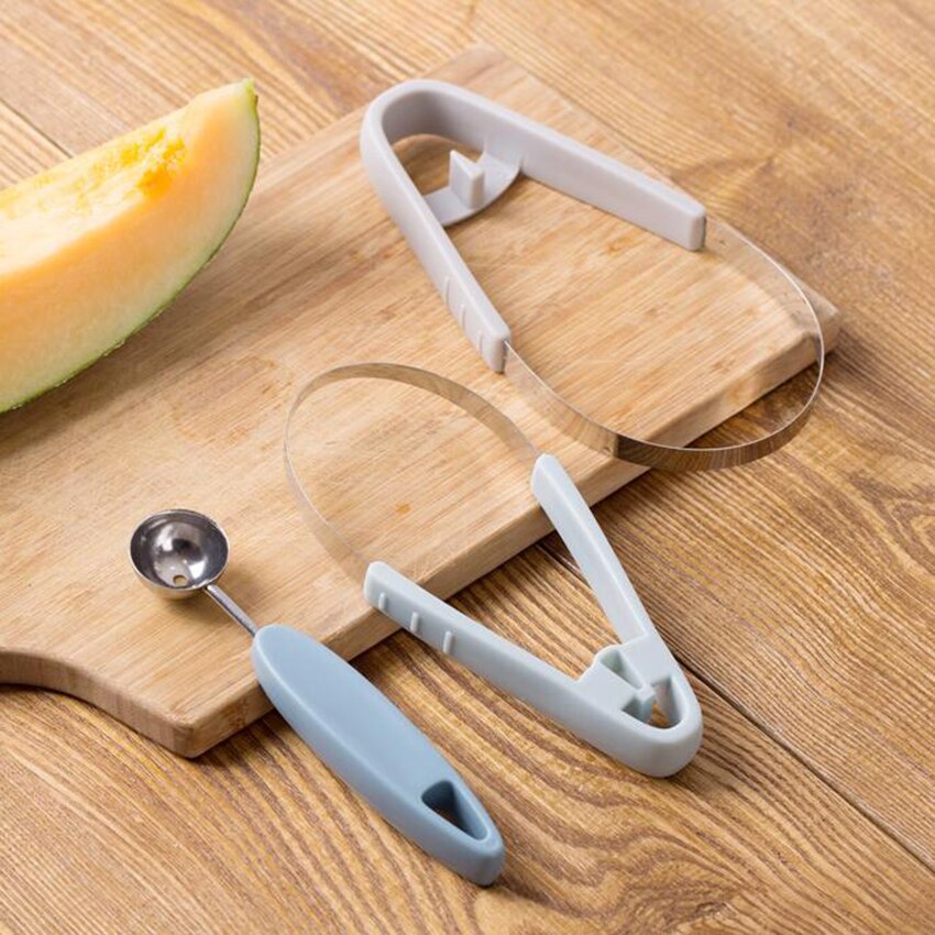 3 in 1 Watermelon melon fruit Cutter Divider to dig dig ball ice cream scoop DIIY assorted cold dishes tool