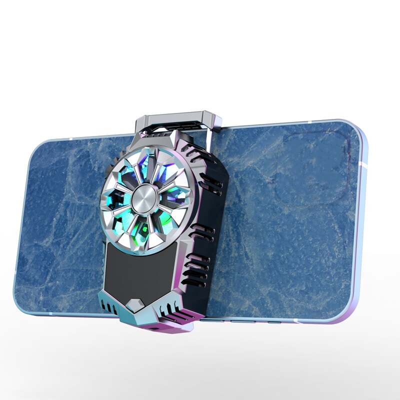Mobile Phone Radiator Cooling Fan With Temperature Display Suitable For 4.7 To 7.5 Inches Ios/Android Live Video