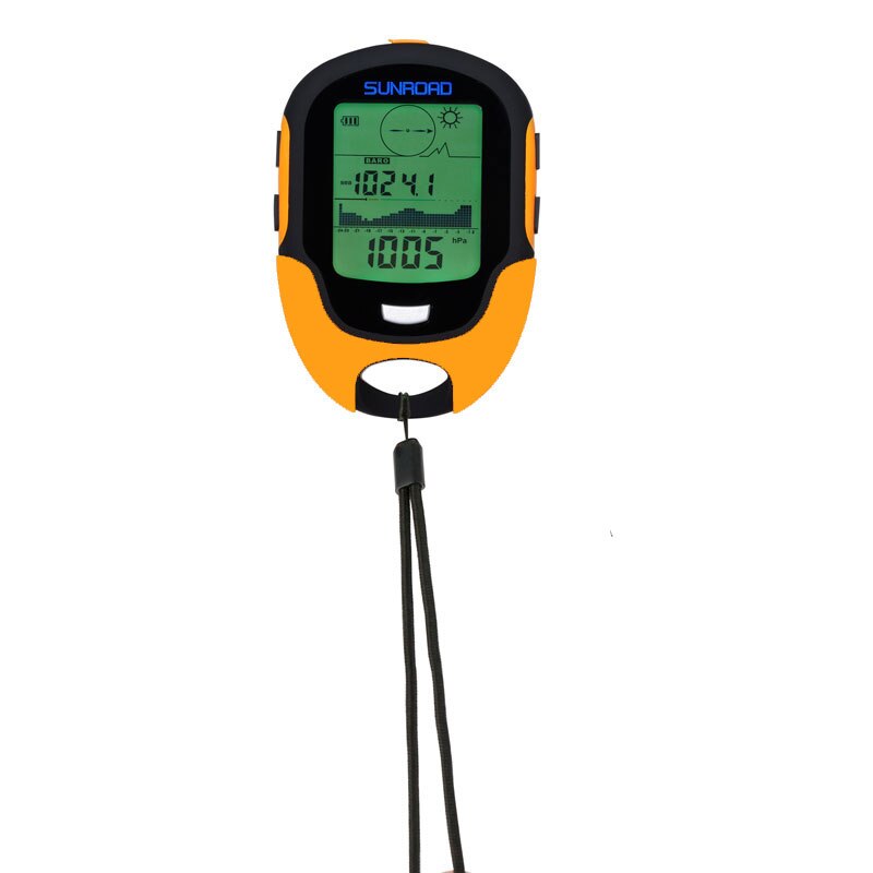 SUNROAD-reloj de bolsillo recargable por USB, altímetro de brújula, barómetro de pesca, resistente al agua, con retroiluminación y temperatura de escalada