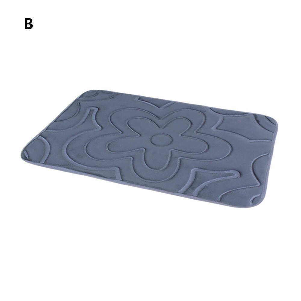 Sklisikkert rullestein flanell badteppe badematte badeteppe skumpute dusj kjøkken gulvteppe 40*60cm коврик для ванной^ 25: B