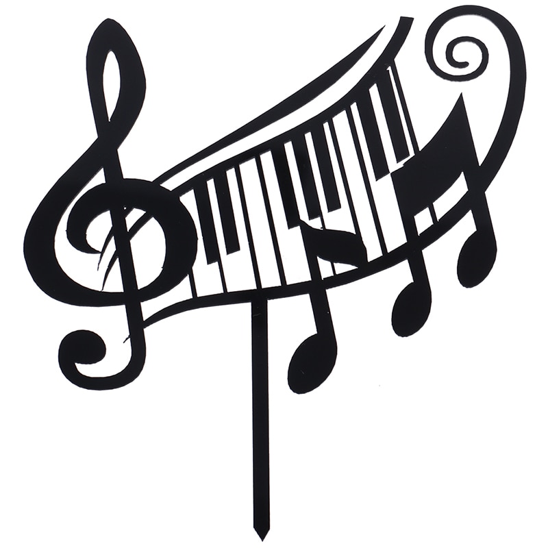 Musical Note Acrylic Cake Topper Music Festival Cake Topper For Wedding Birthday Music Party Cake Decorations Supplies