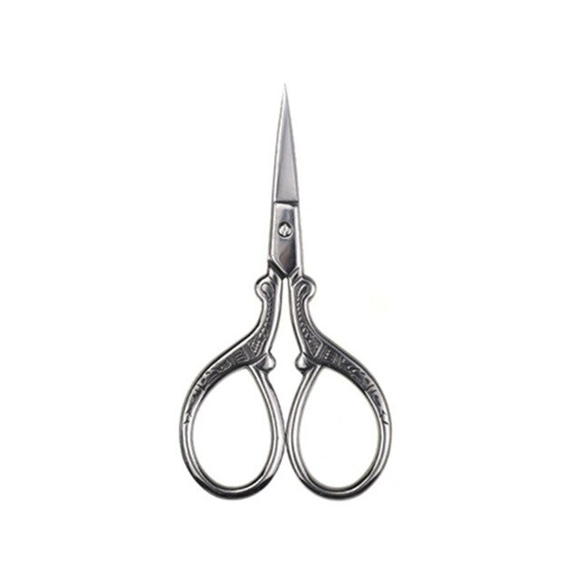 Small Tailor Scissors Cross Stitch Sewing Tools Home Paper-cut Scissors Sharp Shears Women Silver Handcraft Sewing Accessories: 1-silver