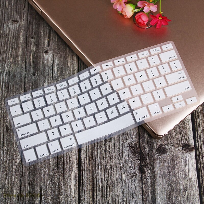 Us engelsk tastatur cover til apple mac macbook pro 13 15 17 air retina 13 keyboard protector skin  a1466 a1369 a1502 a1278 a1398: Hvid