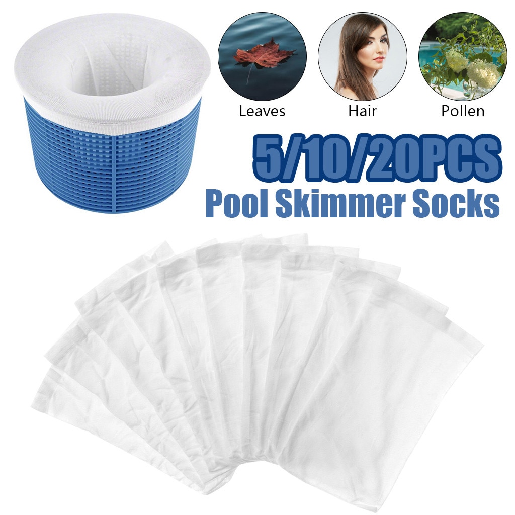 5/10/20Pc Swimming Pool Aquarium Fish Tank Filter Bag Mesh Net Sump Felt Sock Nylon Replacement White Filters Accessories Tool