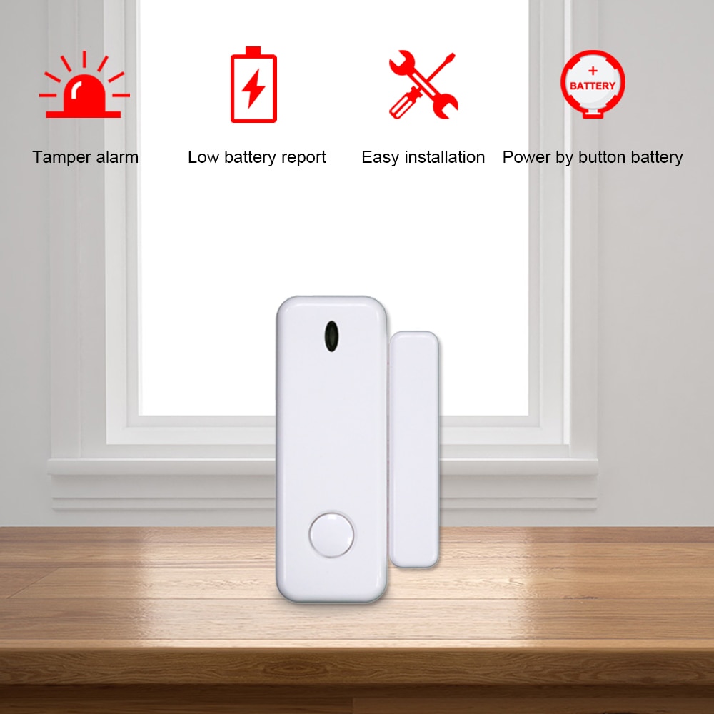 Tugard  d10 mini vindue dør alarm sensor 433 mhz trådløs dørlås kontakt tilbehør til sikkerhedsalarm vært