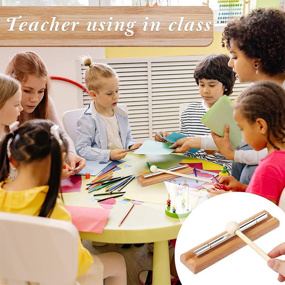 Campana de instrumentos de percusión de madera con mazo para golpear para oración, bolsa de almacenamiento de Yoga, carillón de meditación, energía curativa, Mindfu C4T9