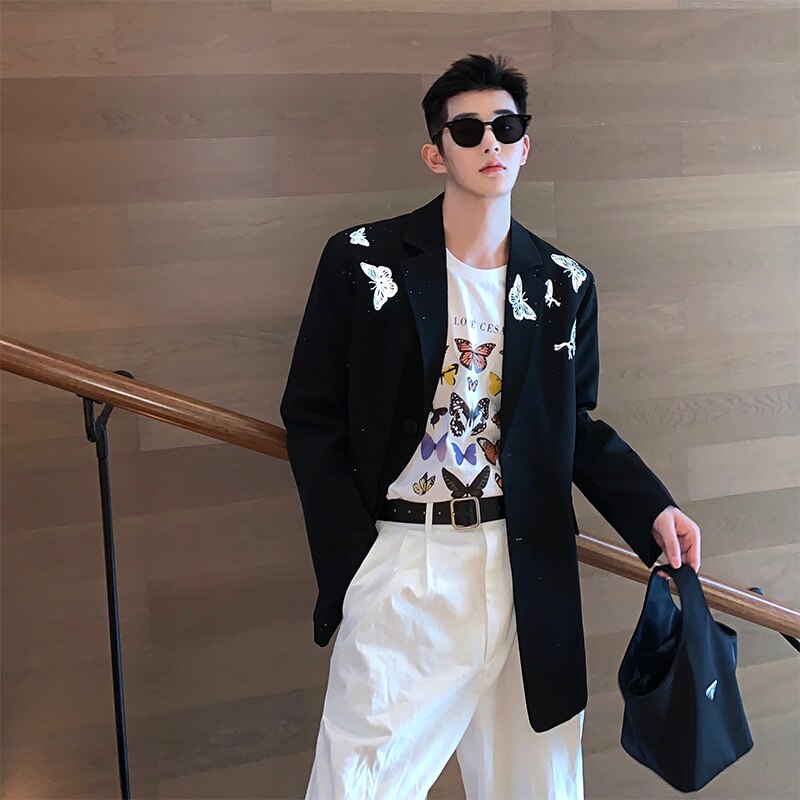 Veste de costume ample vintage pour homme, – Grandado