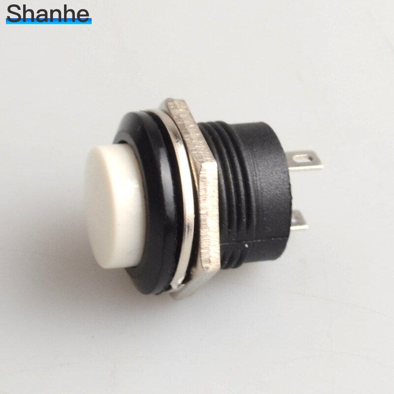 5pcs momentary push button switch OFF-(ON) 16mm: 5PCS WHITE