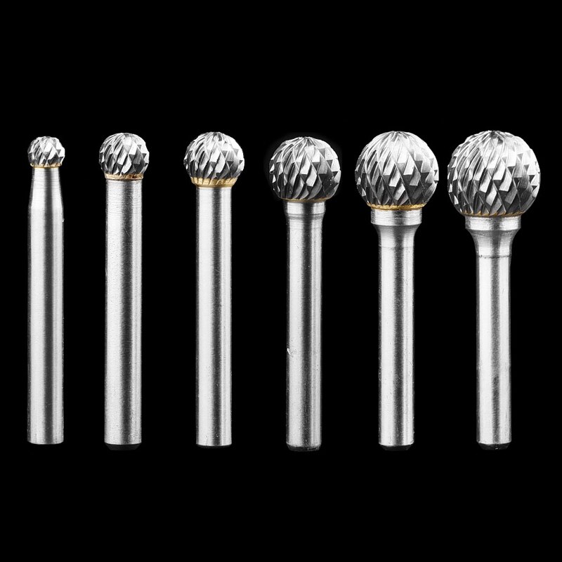 DX Type Double-cut Tungsten Carbide Alloy Rotary File Tool Point Burr Die Grinder Abrasive Tool Drill Milling Carving Bit Set
