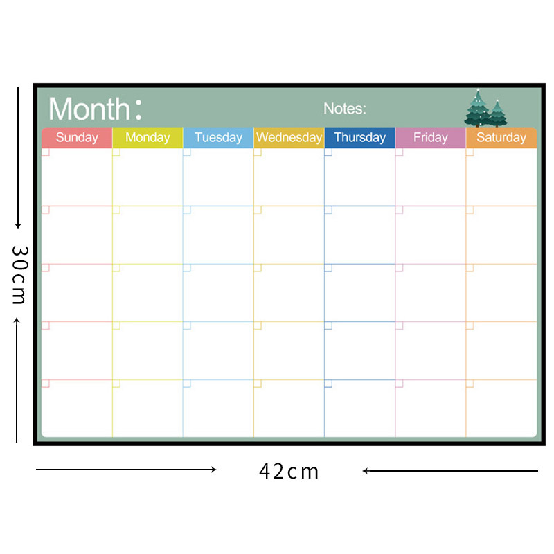 YIBAI A3 Magnetic Whiteboard Dry Erase Board Magnets Fridge Refrigerator To-Do List Monthly Daily Planner For school home Use