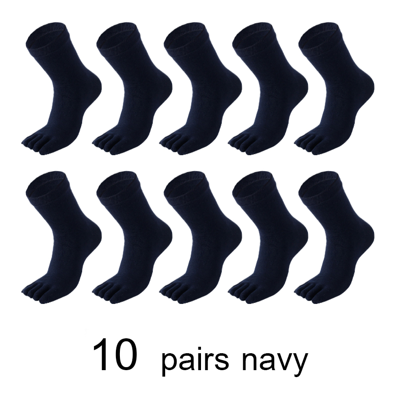 Calcetines de algodón con dedos separados para hombre, calcetín Unisex de talla grande 5, para otoño e invierno, 10 pares, 20 unidades: 5