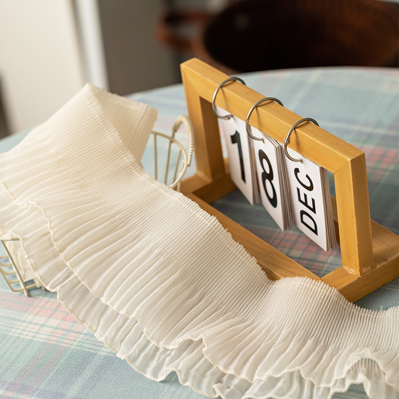 2 metros/lote de tela de encaje plisado para coser, accesorios de costura, ropa, suministros para manualidades Diy, faldas, cintas con flecos, recorte: Latón envejecido