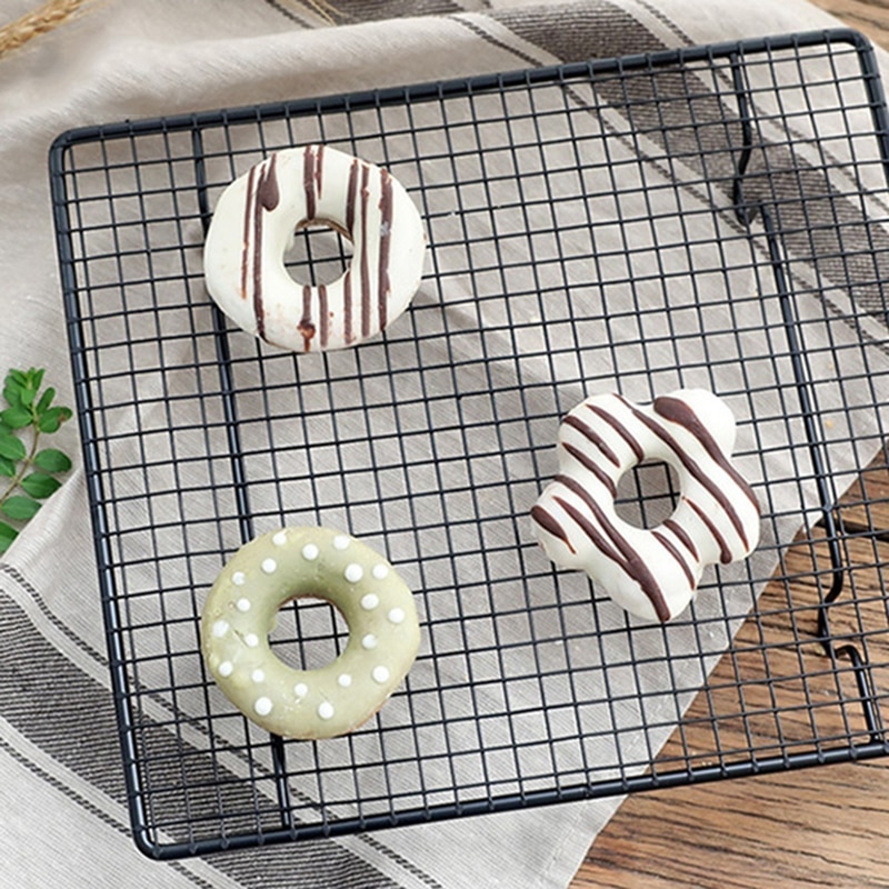 Stainless Steel Non stick Wire Grid Cooling Tray Cake Food Rack Oven Kitchen Baking Pizza Bread Barbecue Cookie Holder Shelf