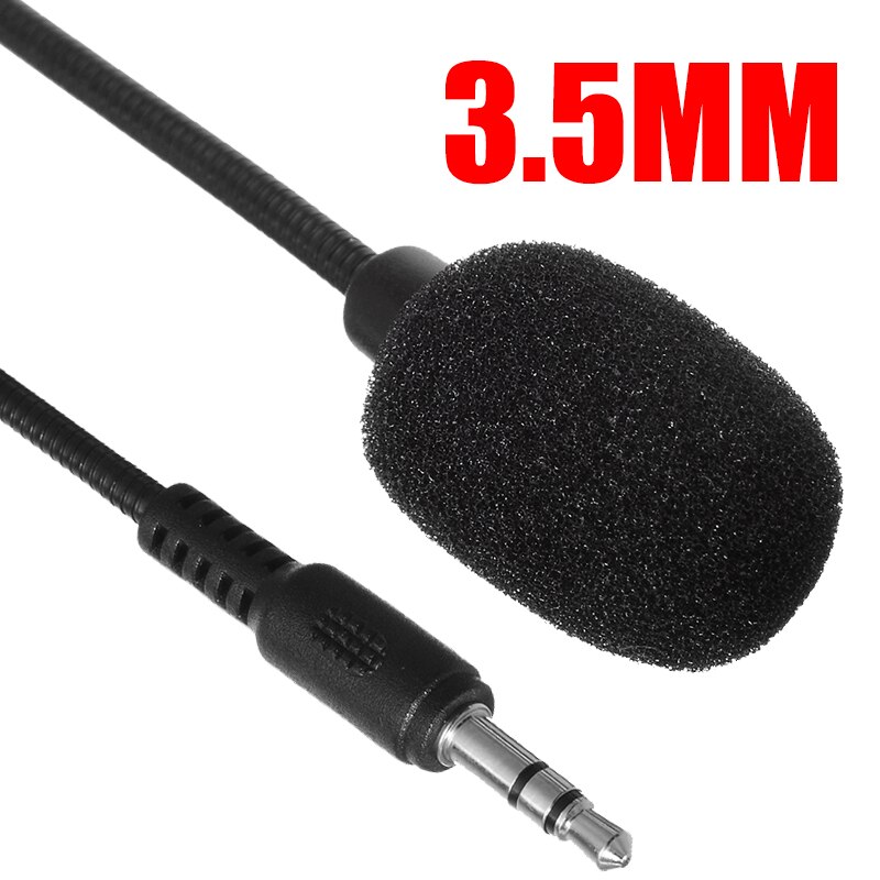 Portable 3.5mm Jack Plug Mini Microphone Mic Adjustable Gooseneck Stereo Voice Mono Microphone For Cell Phone Laptop