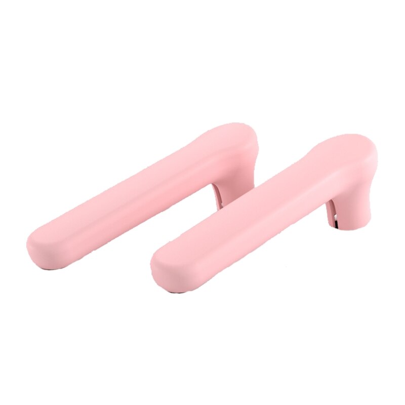 2 Pcs Door Handle Sleeves Protector Home Protection Anti-collision Silicone Door Handle Protective Cover: Pink