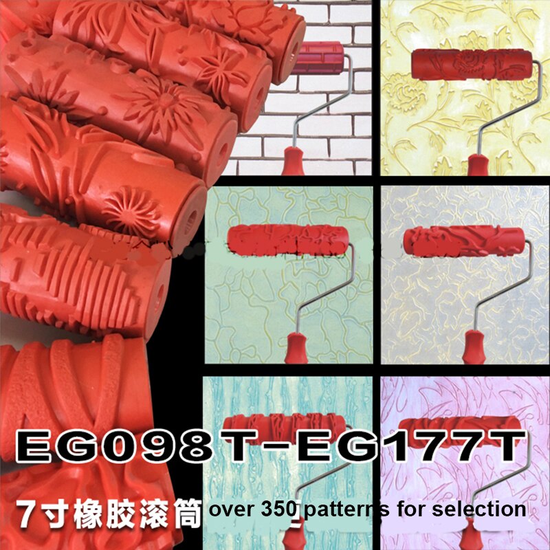 Decorative Paint Roller Embossed Texture Painting Tools Pattern for Wall Rubber Airless Pintura Machine Household Brush EG110T