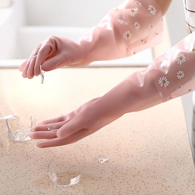 Household Cleaning Gloves Rubber Kitchen Dish Washing Gloves Kitchen Cleaning Tools