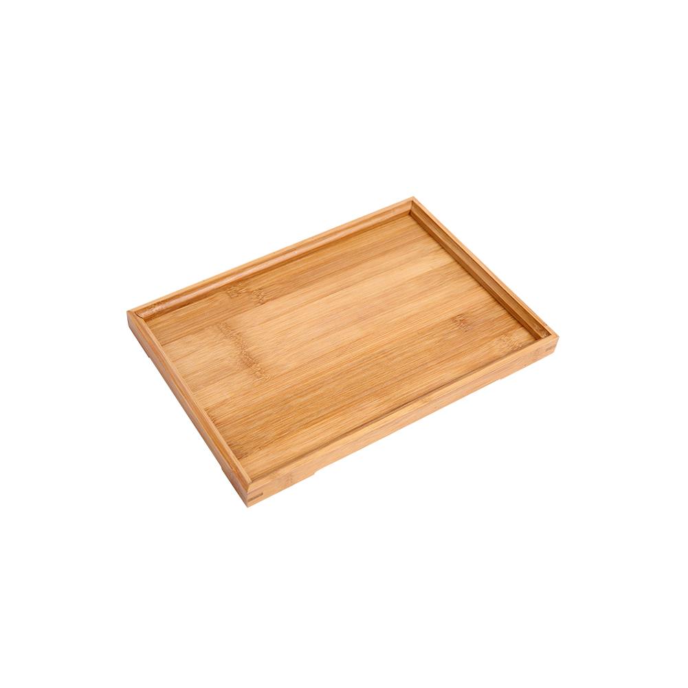 Wooden Tea Set Tray Rectangular Japanese Style Bamboo Tea Tray Solid Wooden Fruit Bread Tray Wooden Tray: White