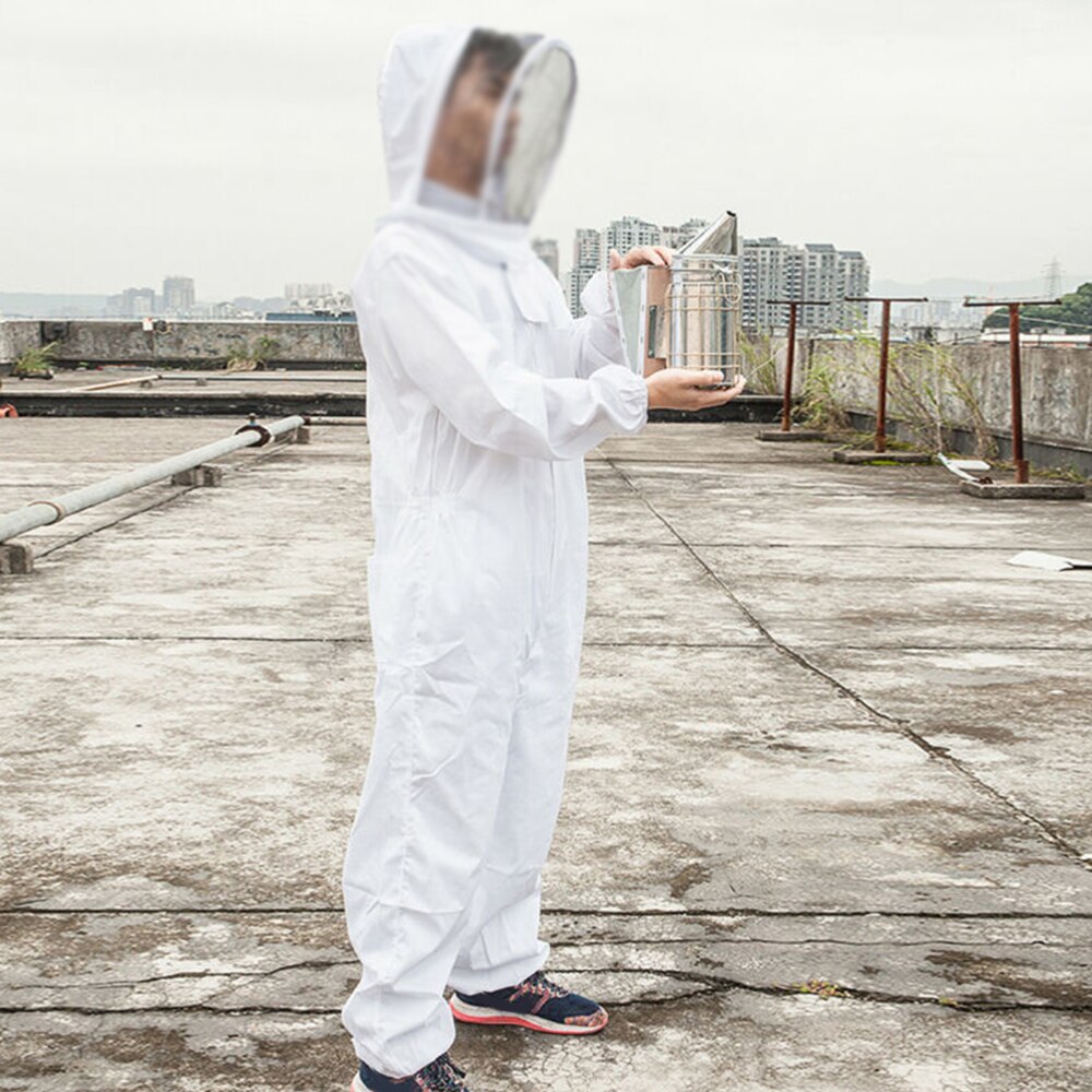 XXL Full Body Beekeeping Suit Protective Clothing W/ Veil Hood Veil Prevents You From Being Hurt By Bees